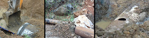 Hệ thống đường ống cấp nước bị xuống cấp, hay bể vỡ, bị nhiễm bẩn